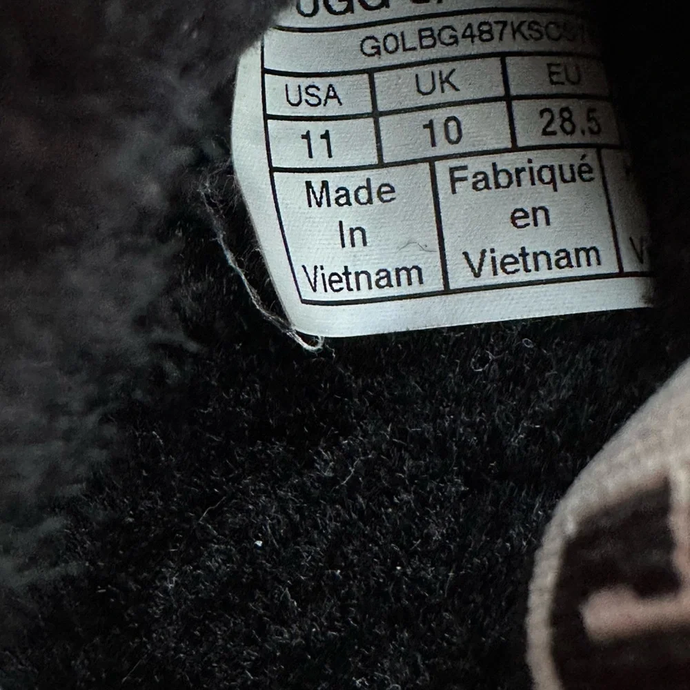 UGG Black Fuzzy Slippers Plush Comfort
